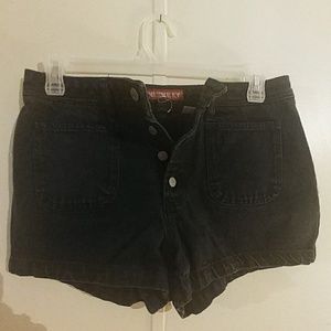 Black Denim Shorts